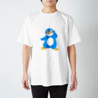 ライアンジーのインテリペンギン水色 スタンダードTシャツ