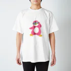 ライアンジーのインテリペンギンピンク スタンダードTシャツ