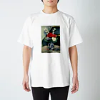 Art Baseのポール・セザンヌ / 1874 /Still life, Delft vase with flowers / Paul Cezanne Regular Fit T-Shirt