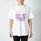 桃原の花畑　ももねこ スタンダードTシャツ