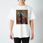 beautiful-worldのルドン「青い花瓶の花束」 Regular Fit T-Shirt