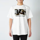 Cat in the Light（光の中の猫）の【猫】眠るキジトラ、Sleeping Beat -001 (text：Spread your wings) Regular Fit T-Shirt