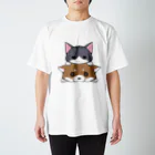 スナネコシンドバッド SUZURIキャラバンのしばねこ（胡麻柴） スタンダードTシャツ