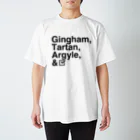 竹下キノの店のチェック柄「四天王」 Regular Fit T-Shirt
