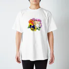 春にゃんのお花のトンネル Regular Fit T-Shirt