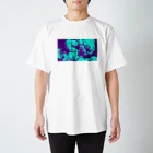 wahgrahfのBlur Collage 1 Blue スタンダードTシャツ