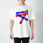 X-Dimensions team goodsのred&blue 03 Regular Fit T-Shirt