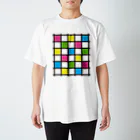 SHUJI OZAWAの格子模様で1つ顔 Regular Fit T-Shirt