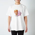 Public-noiseのPNの食いしん坊ネコ Regular Fit T-Shirt