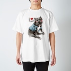 🐈aco🐕のI love pitbull❤︎ Regular Fit T-Shirt
