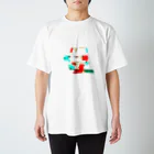 Gregge Southerd #suzuri店のグリッチエフェクト_外国人女性 Regular Fit T-Shirt