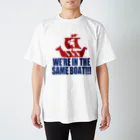 【仮想通貨】ADKグッズ専門店 のWe're in the same boat!!! スタンダードTシャツ