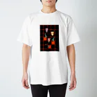 まちまちの花とみつめ＿格子2 Regular Fit T-Shirt