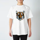 necodoriの-tora-『動物の気持ち』シリーズ スタンダードTシャツ