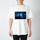 arinco-photo-itemsのみくろ の せかい -blue エネルギー スタンダードTシャツ