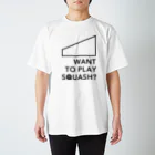 PLAY SQUASHのWANT TO PLAY SQUASH? Regular Fit T-Shirt