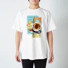 ハルノキ工房のビンロウとカプチーノ(リーフレット) Regular Fit T-Shirt