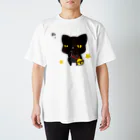 [ E+ ] SHOPのくろいねこ。 Regular Fit T-Shirt