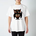  Dark blancoのDark blanco "Owl" スタンダードTシャツ