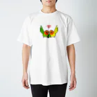 まめるりはことりのハイタッチなかよしコザクラインコ【まめるりはことり】 Regular Fit T-Shirt