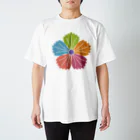 色重ね家紋／colorful_kamonの［色重ね家紋］撫子 スタンダードTシャツ