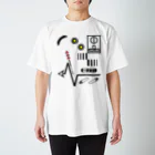 tv.dinner_の[ARCADE]PINBALL White スタンダードTシャツ