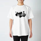 SCARSのペイントロゴ（ブラック） Regular Fit T-Shirt