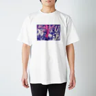 polvereの植木部屋-pink Regular Fit T-Shirt