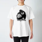 GemBox SUZURI店のモナゴリラ モナコイン 単色BK (SZ) GemBox Regular Fit T-Shirt