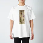 釜萢堂《かまやちどう》美術販売の「LA. DAME. / AUX. CAMELIAS / SARAH BERNHARDT」  Mucha, Alphonse／Paris Musées Regular Fit T-Shirt