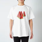 ことりグッズ屋のコザクラインコとスイカ Regular Fit T-Shirt