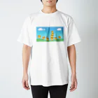 azunoazu art SHOPのまゆげとりのさんぽ Regular Fit T-Shirt
