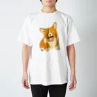 ちゃこぺん（SUZURI店）のもぐもぐコーギーちゃん スタンダードTシャツ