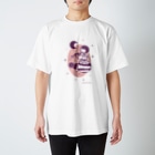ミニマムユニヴァース@SUZURIのAstronauts - Flower Regular Fit T-Shirt