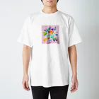 hanamoji-mayuの花文字　「楽」 Regular Fit T-Shirt