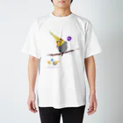 LittleLoroのウルトラ ぽてちん オカメインコ 0432 正面で目が6 Regular Fit T-Shirt