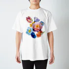 奥寺正美　masami okuderaのflowers 陰 Regular Fit T-Shirt