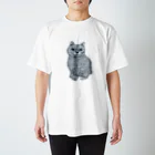 筆ペンどうぶつの猫さん Regular Fit T-Shirt