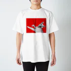 Mix Dog ITEM SHOP MUGIのRED Mix Dog 雑種犬 プリントTシャツ Regular Fit T-Shirt