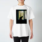 古春一生(Koharu Issey)の窓際のＲ(黒枠) スタンダードTシャツ