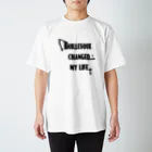 PechicoOctopashy🐙⚡️のBCML ブラックプリント Regular Fit T-Shirt