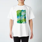 素材屋405番地のウゲロ空間・青緑 Regular Fit T-Shirt