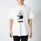 BEERKICHI(ビアキチ)のビアキチくん(ピザ/手描き) 白 Regular Fit T-Shirt