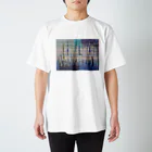 Hana Sungo　はなさんごのHand weaving-blue×3 Regular Fit T-Shirt