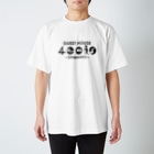 GUEST HOUSE 40010の40010ロゴモノクロ Regular Fit T-Shirt