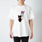 YAG STOREの娘の絵シリーズ～rabbit＆bear～ Regular Fit T-Shirt