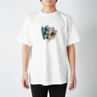 HANDSOMEの花_Flower  Regular Fit T-Shirt