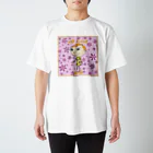 charlolのピンク　花柄手書きCharlie Regular Fit T-Shirt