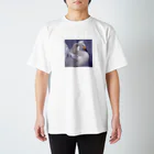 HappyCafeのT シャツ　白鳥 1 Regular Fit T-Shirt