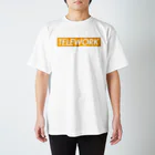 豆あき🔺副業本、オナホ本ほか発売中のテレワーク(ボックスロゴ) スタンダードTシャツ